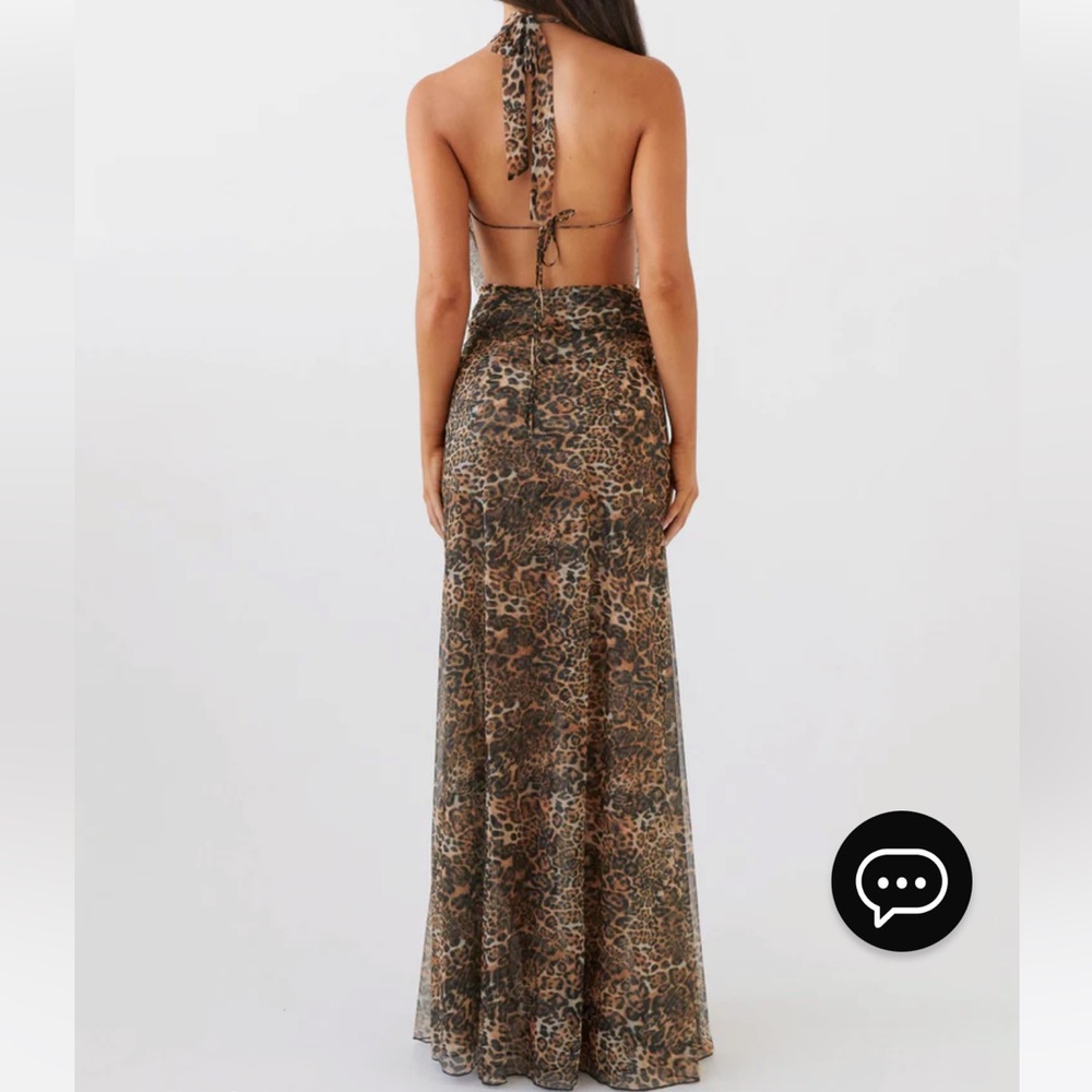 Peppermayo Leopard Print Brown Maxi Dress - Picture 2 of 3